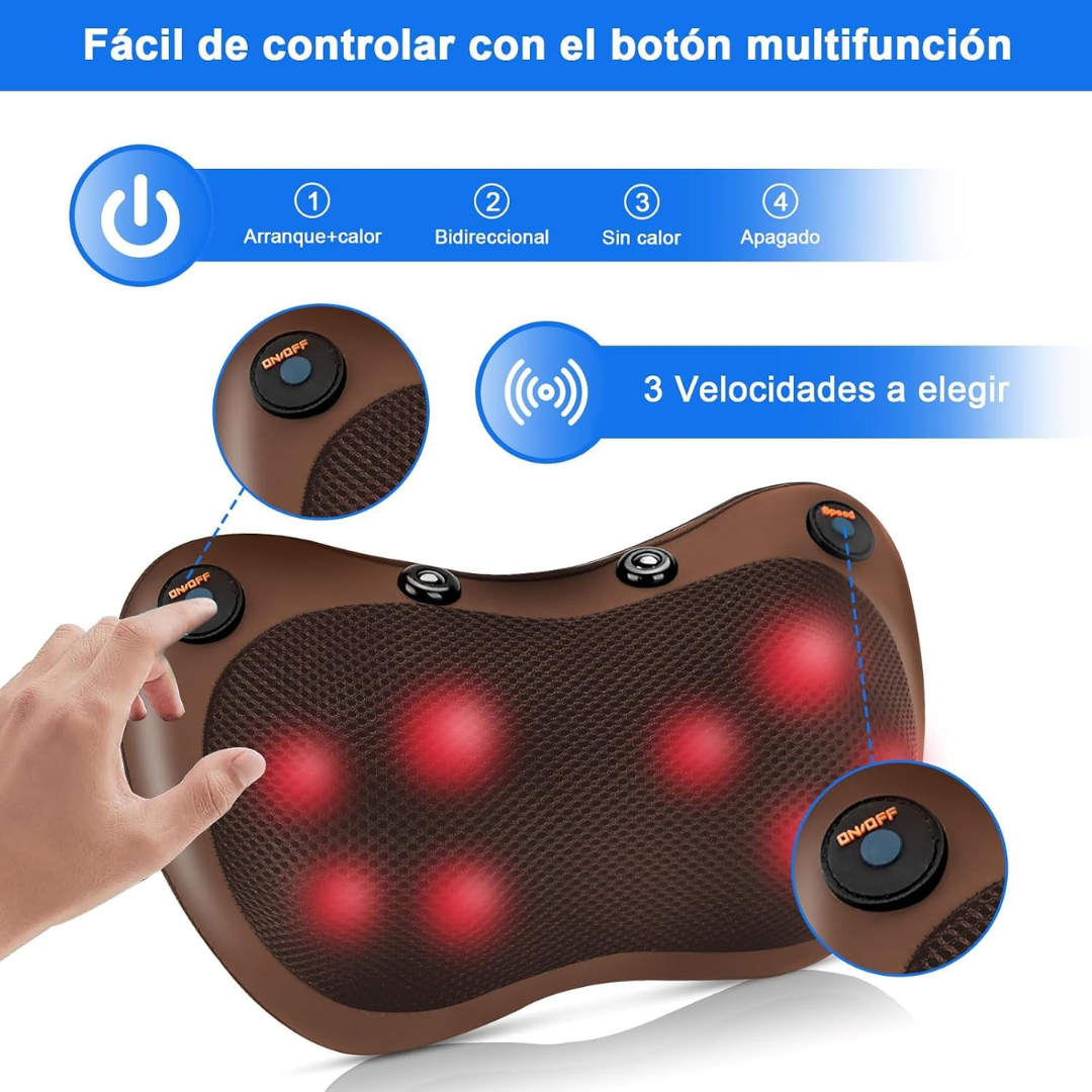 Alivio de cuello y espalda con calor shiatsu